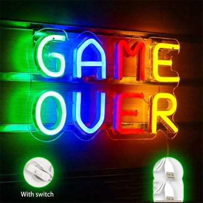 LED Icon Game Over Neon Light Sign