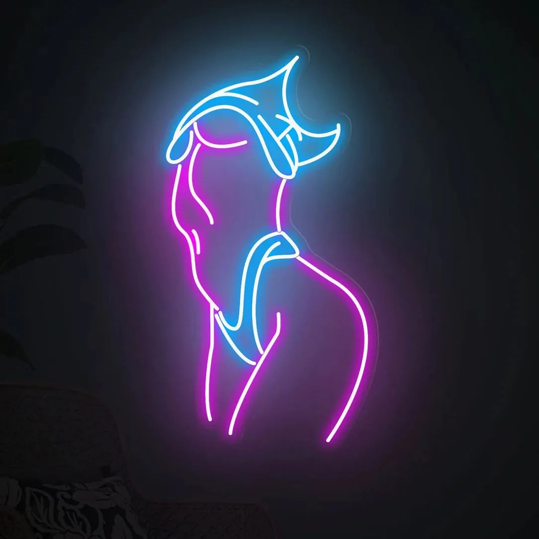 Sexy Women Neon Sign Wall Art