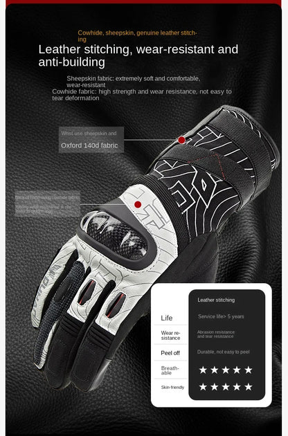 DUHAN W2 All-Weather Motorcycle Gloves Unisex