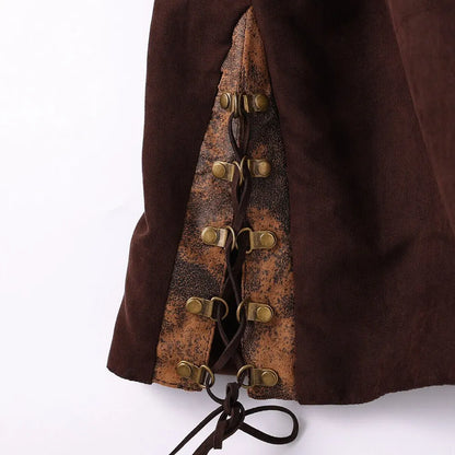 Women Steampunk Vest Vintage Blouse with Gloves