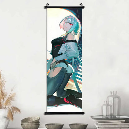 Cyberpunk Rebecca: Vibrant Wall Art