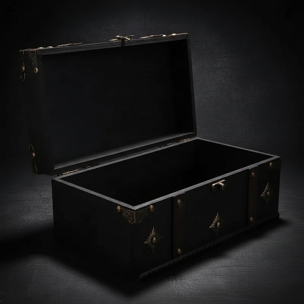 Wooden Pirate Treasure Chest — Retro Jewelry Box