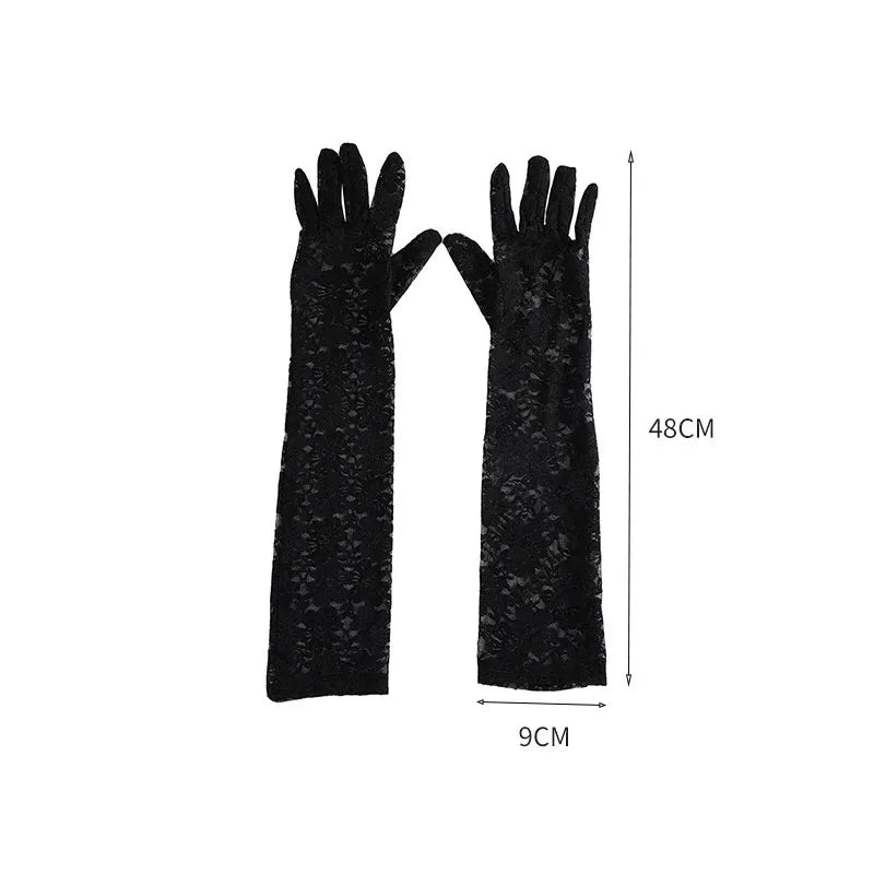 Summer Elegant Women Long Driving Gloves