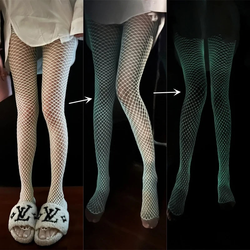 Leggings Tights High Waist Perspective Glow In The Dark Lingerie