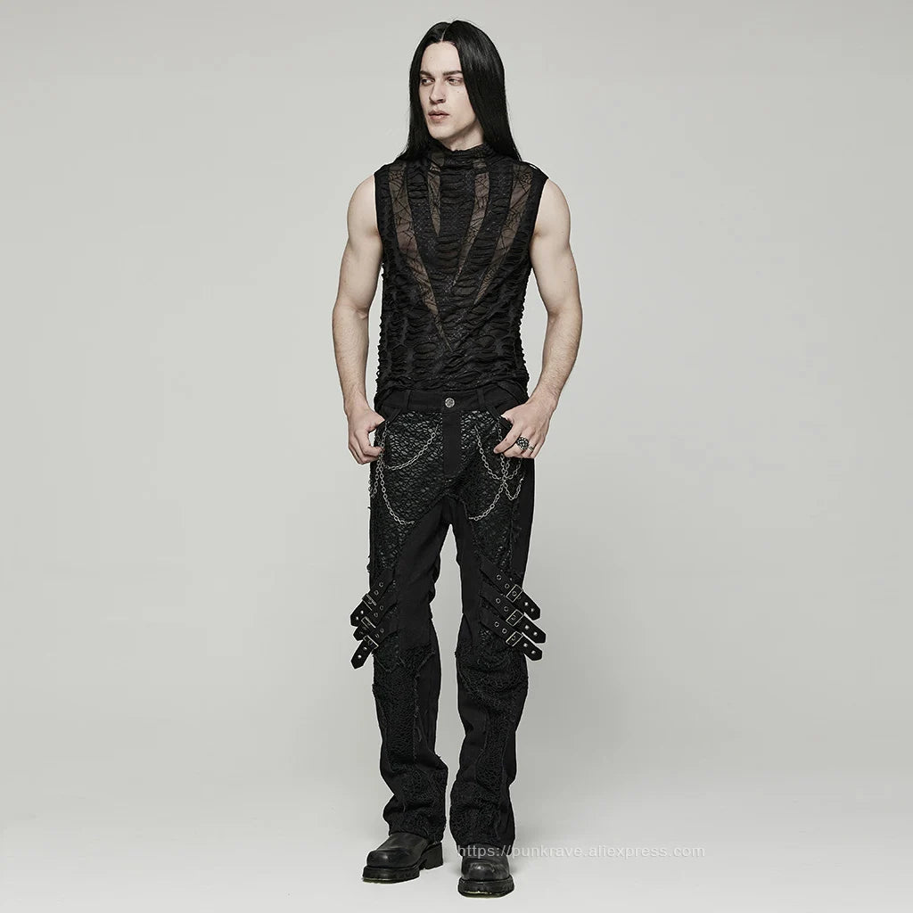 Sharp Tooth Asymmetric Vest for Men