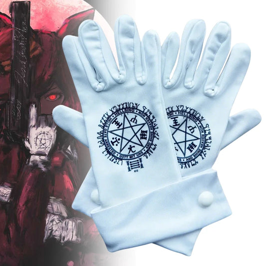 Hellsing Alucard Cosplay Gloves — Pentagram