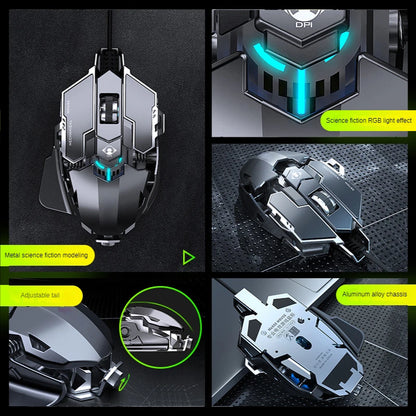 New Mechanical Wired Gaming Mouse 9 Key