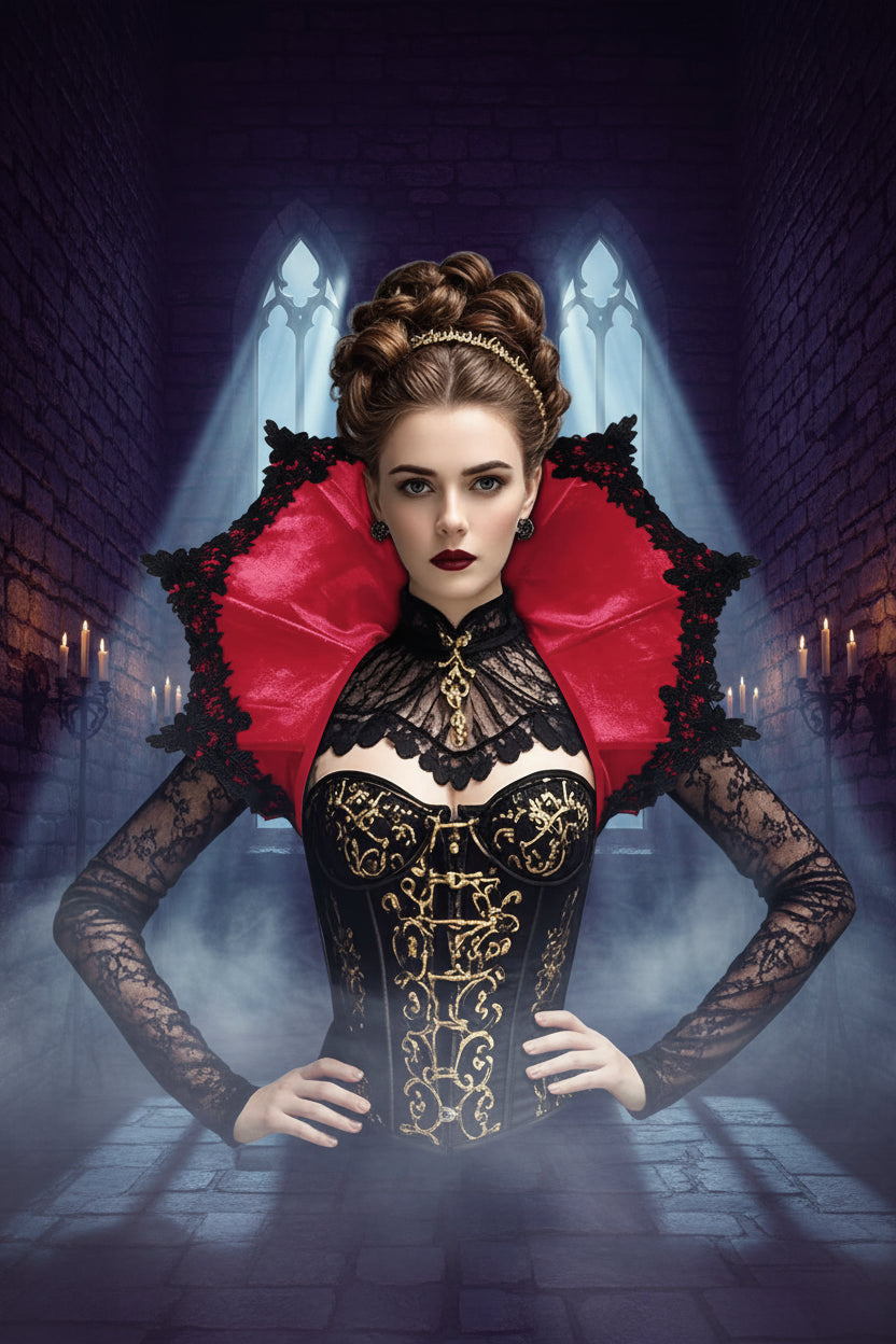 Gothic Vampire Collar Cape — Velvet Victorian · Cosplay