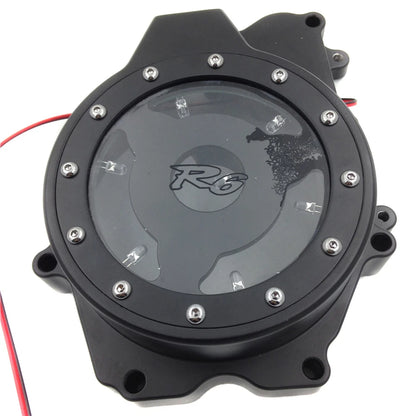 Yamaha R6 LED Engine Stator Cover - Black Billet