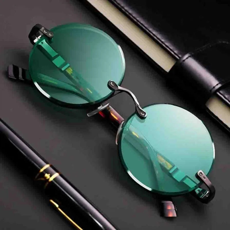 Rimless Round Sunglasses