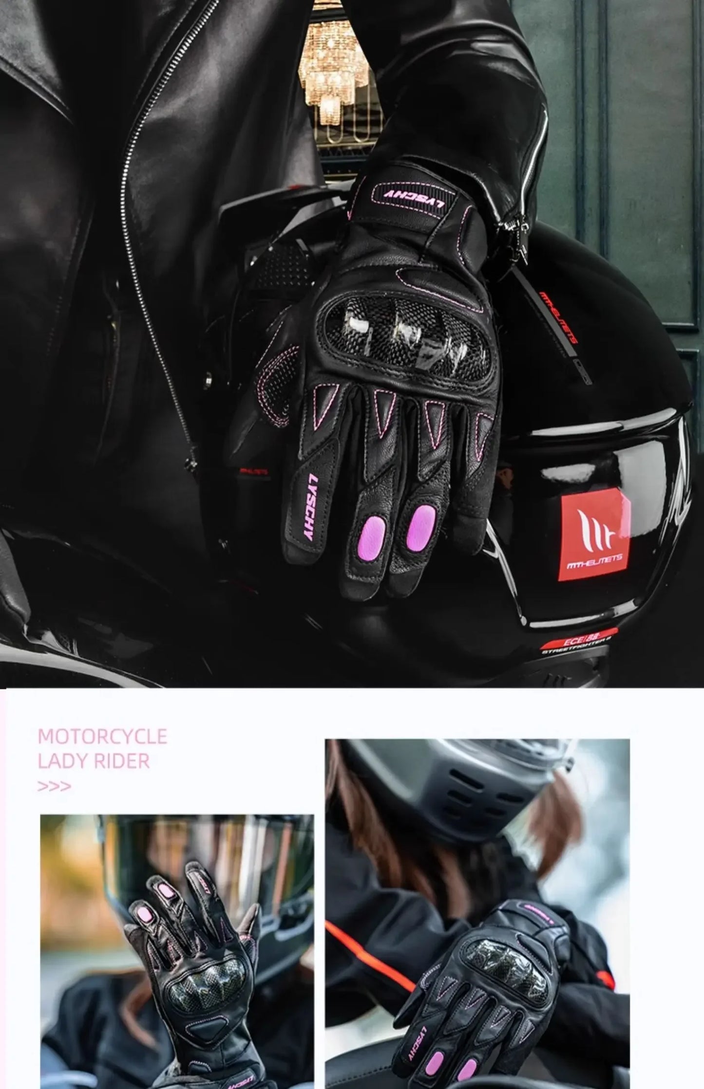 ThermoShield Carbon Fiber Motorbike Gloves