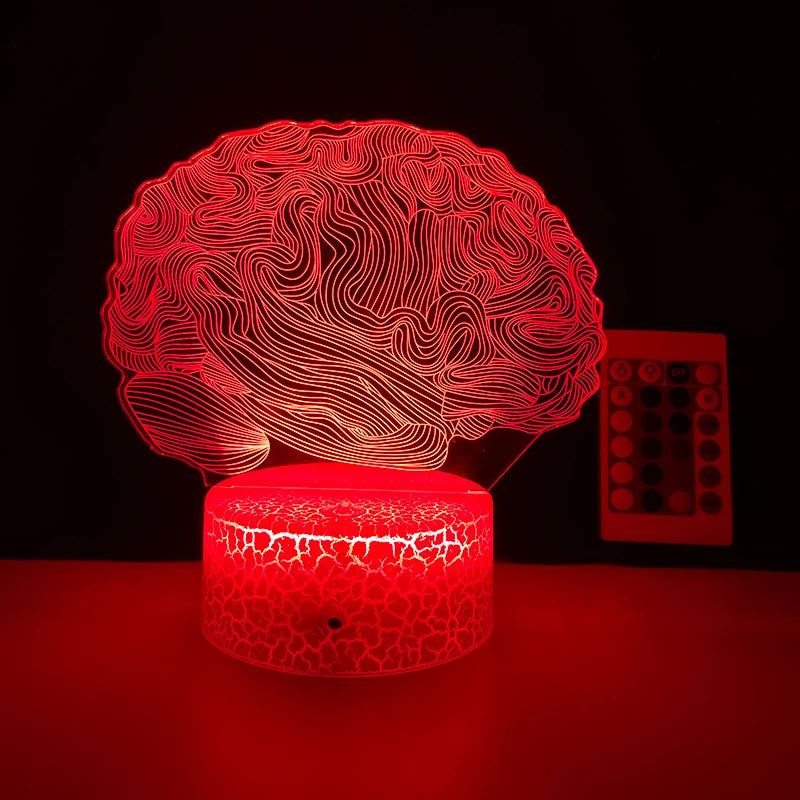 Brain Shape 3D Illusion Lamp