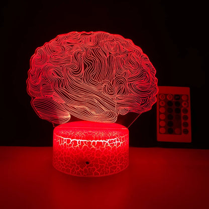 Brain Shape 3D Illusion Lamp