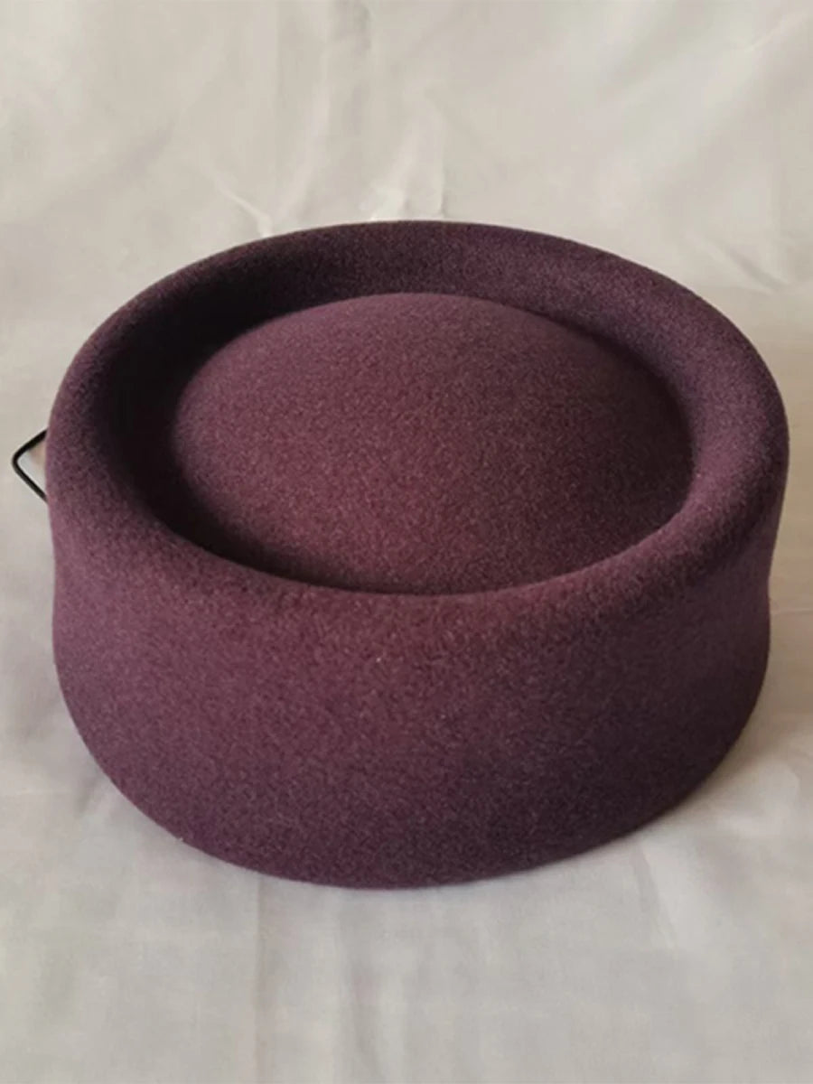 Wool Dome Beret — Hepburn Style Felt Hat