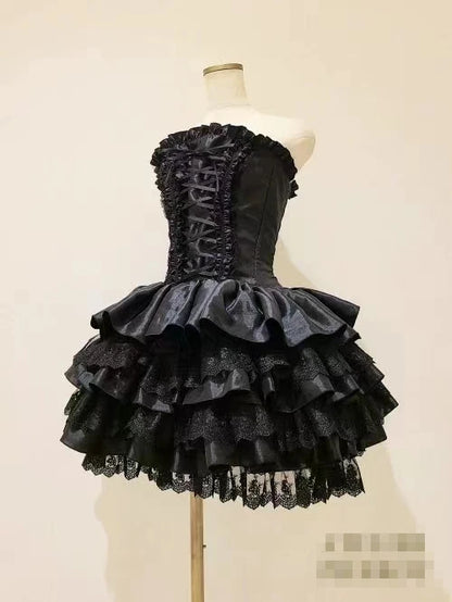 Lace Elegance: Japanese Gothic Lolita Dress