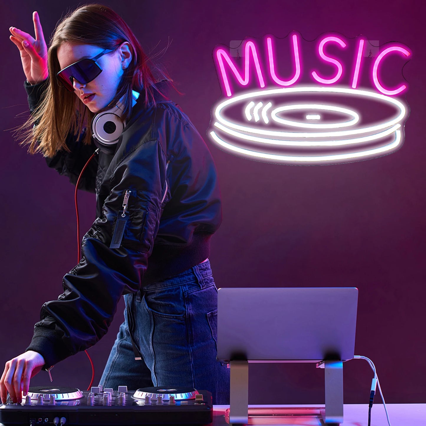 Electric Rock Vibes: LED Neon Art Sign