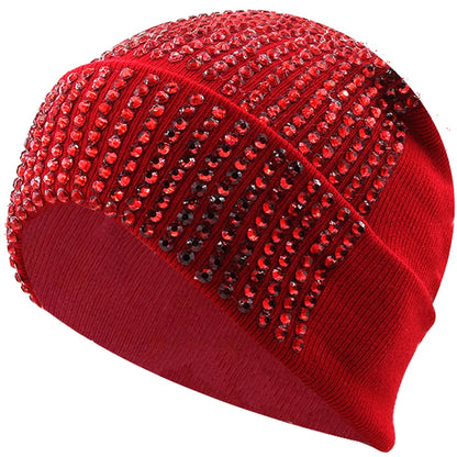 New Diamond Skullies Beanies Men Winter Hat Women Knitted Hats For Mrs Cap Winter Beanie Hat Gorro Warm Brimless Bonnet lady Cap