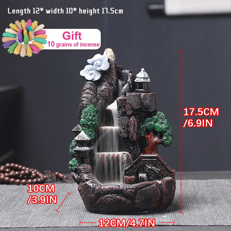 Mountain Cascade Backflow Incense Holder