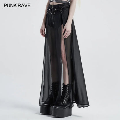 High Waist Fake Two-pieces Half Skirt Simple Style