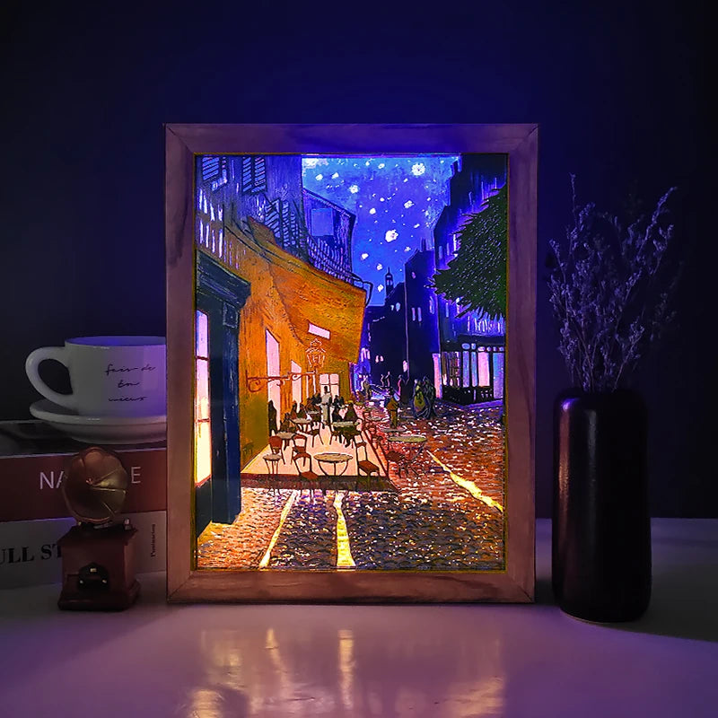 Shadow Box With Lights Van Gogh Table Lamp