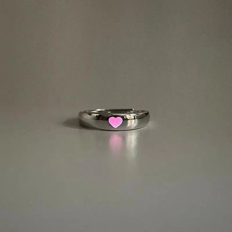 Glow in the Dark Heart Shape Rings