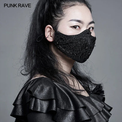 Gothic Royal Embellished Mesh Mask