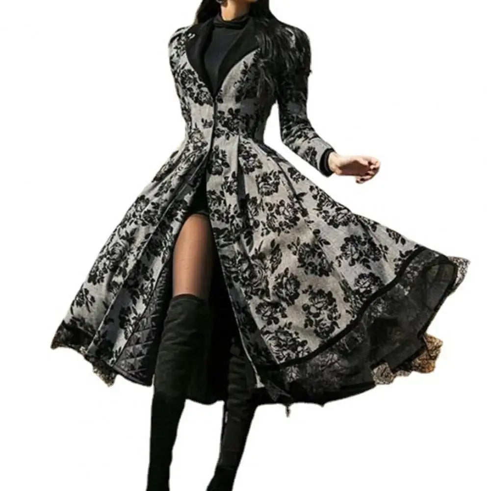 Enchanting Floral Lace A-Line Vintage Dress