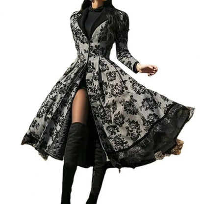 Enchanting Floral Lace A-Line Vintage Dress