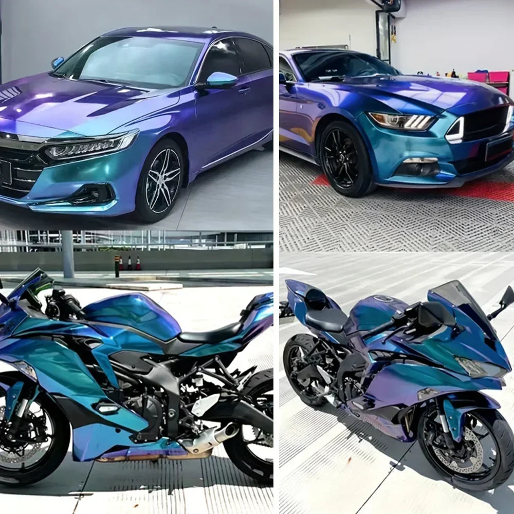 Chameleon Wraps: Glossy Matte Motorcycle Stickers