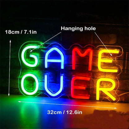 LED Icon Game Over Neon Light Sign