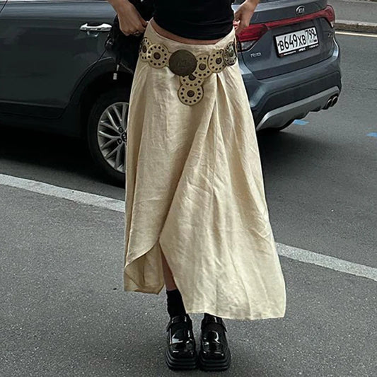 Casual Asymmetrical Long Skirt