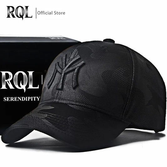 Men's Black Baseball Cap Sport Mesh