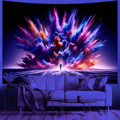 Vivid Sky Dreamscape UV Tapestry for Hippie Vibes