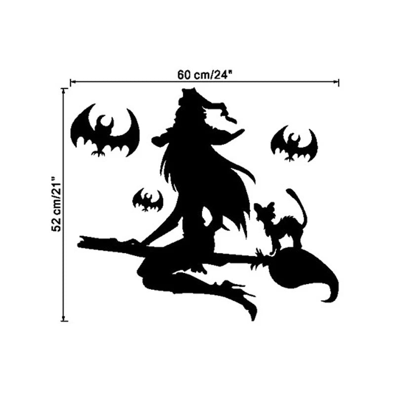 Spooky Cat & Bat Wall Stickers