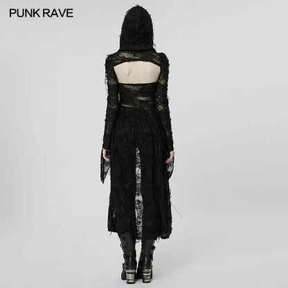 Two-piece Rose Pattern Design Mysterious Knitted Coat