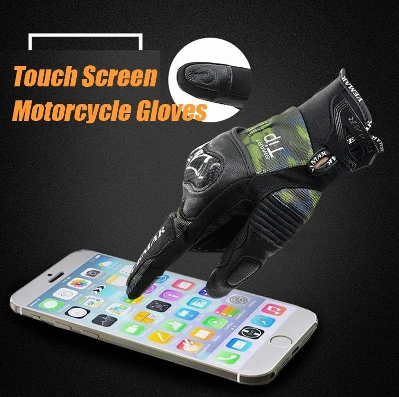 V-176 Touchscreen Leather Riding Gloves - Unisex