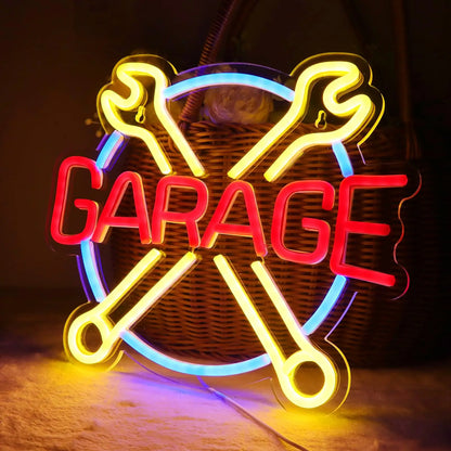 GARAGE Neon Sign LED Lights Wall Decoration