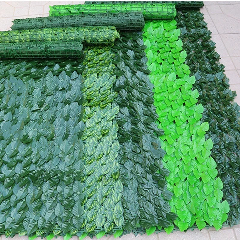 Artificial Leaf Fence Hedge Wall Outdoor Garden