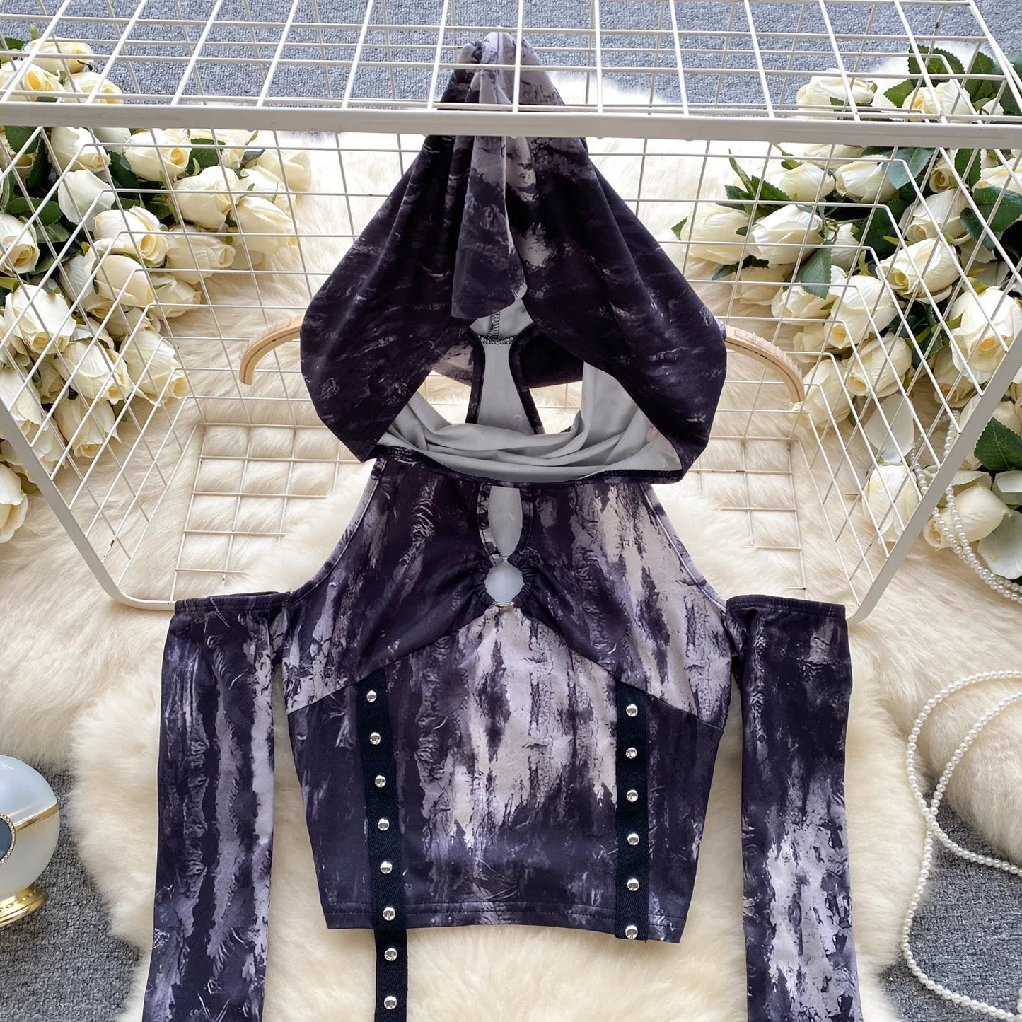 Autumn Hooded Gothic Tops