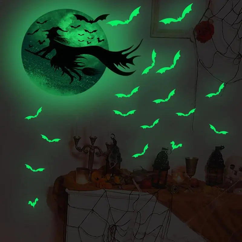 Ghoulish Glow Witch Window Clings