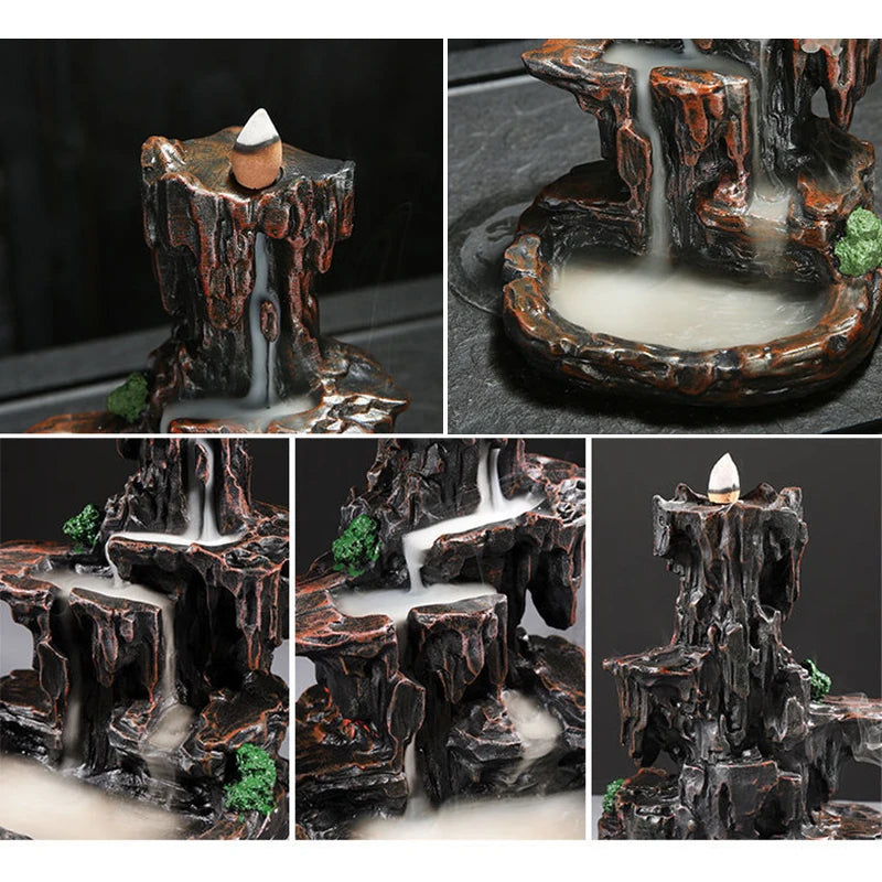Mountain Cascade Backflow Incense Holder