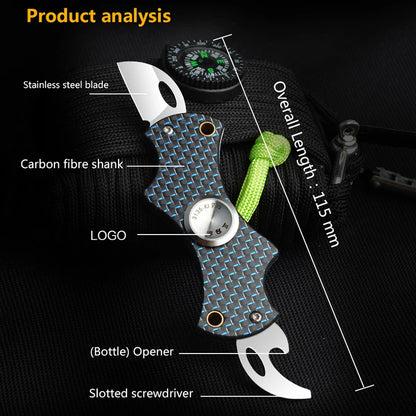 Spinner Carbon Fiber Handle Folding Knife Stress Playthings