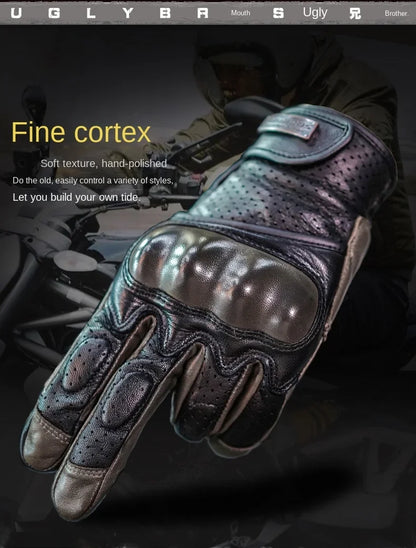 Retro Racer Touchscreen Gloves - Spring & Summer