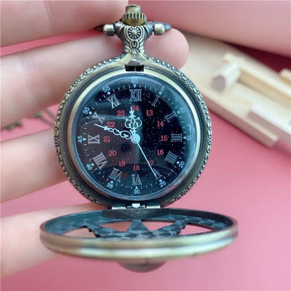 Elegance in Time: Vintage Quartz Pocket Watch Necklace
