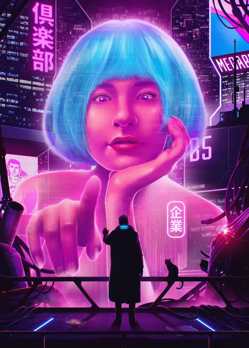 Neon Dreams: Urban Nightscape Canvas Art