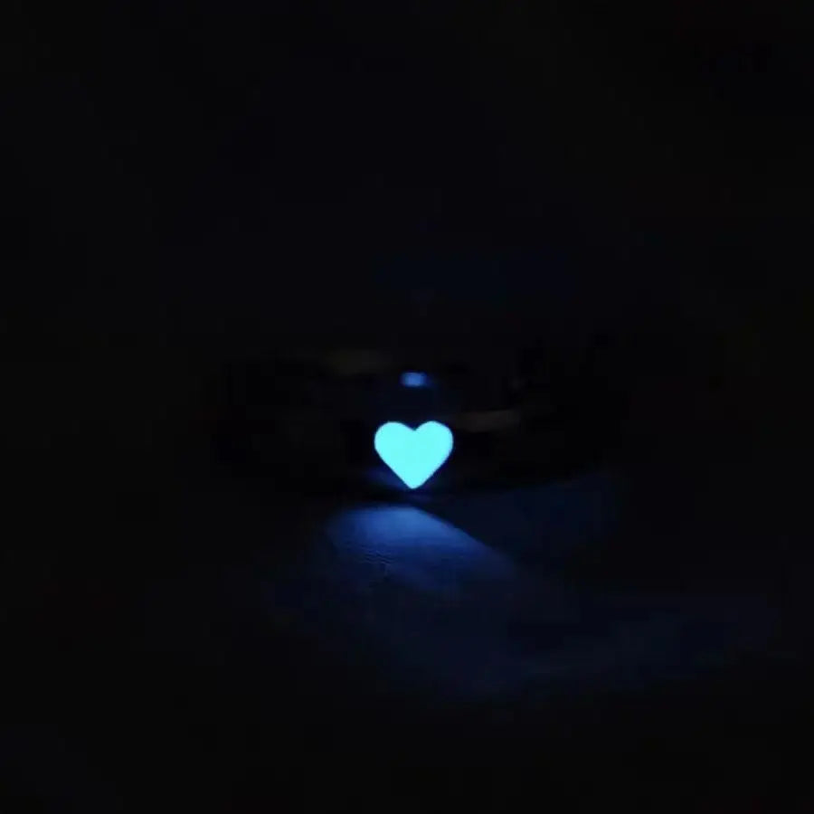 Glow in the Dark Heart Shape Rings