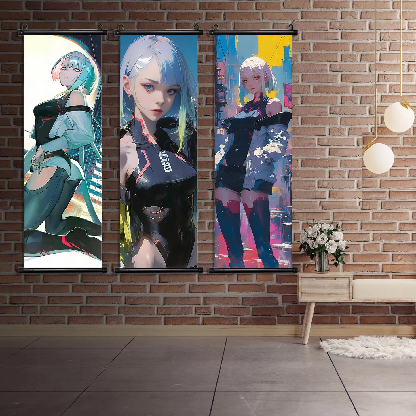 Cyberpunk Rebecca: Vibrant Wall Art