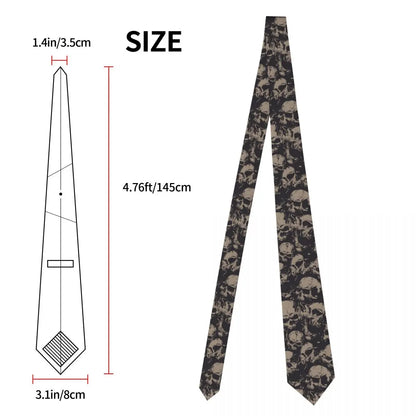 Grunge Pattern With Skulls Rock Neckties