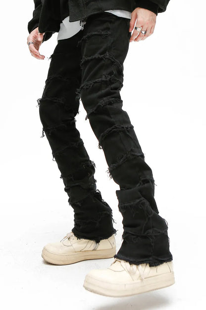 Heavy Industry Hole Frayed Destruction Waxed Jeans