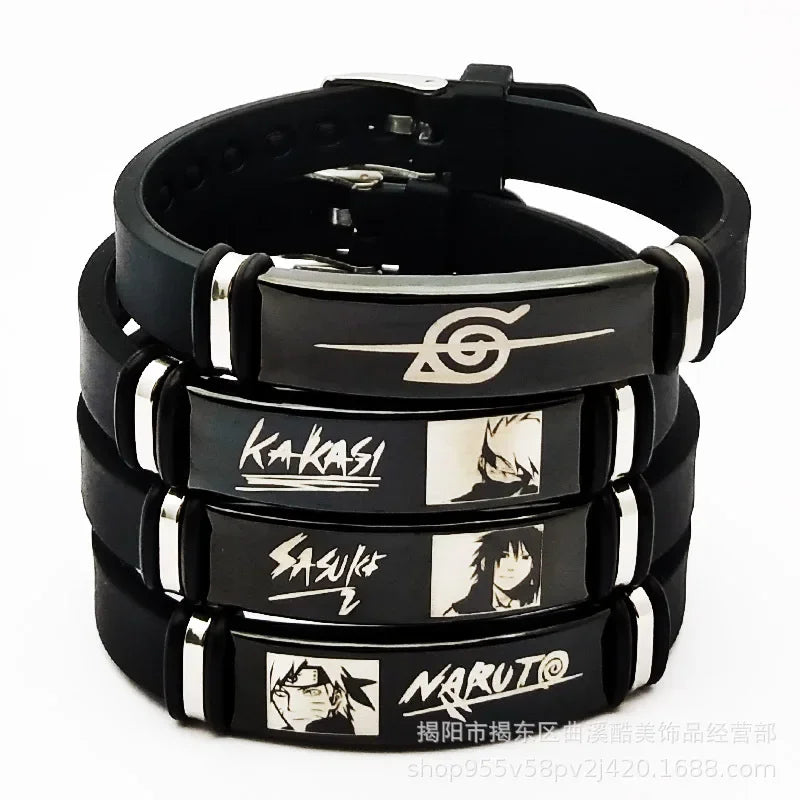 Uchiha & Kakashi Naruto Silicone Band